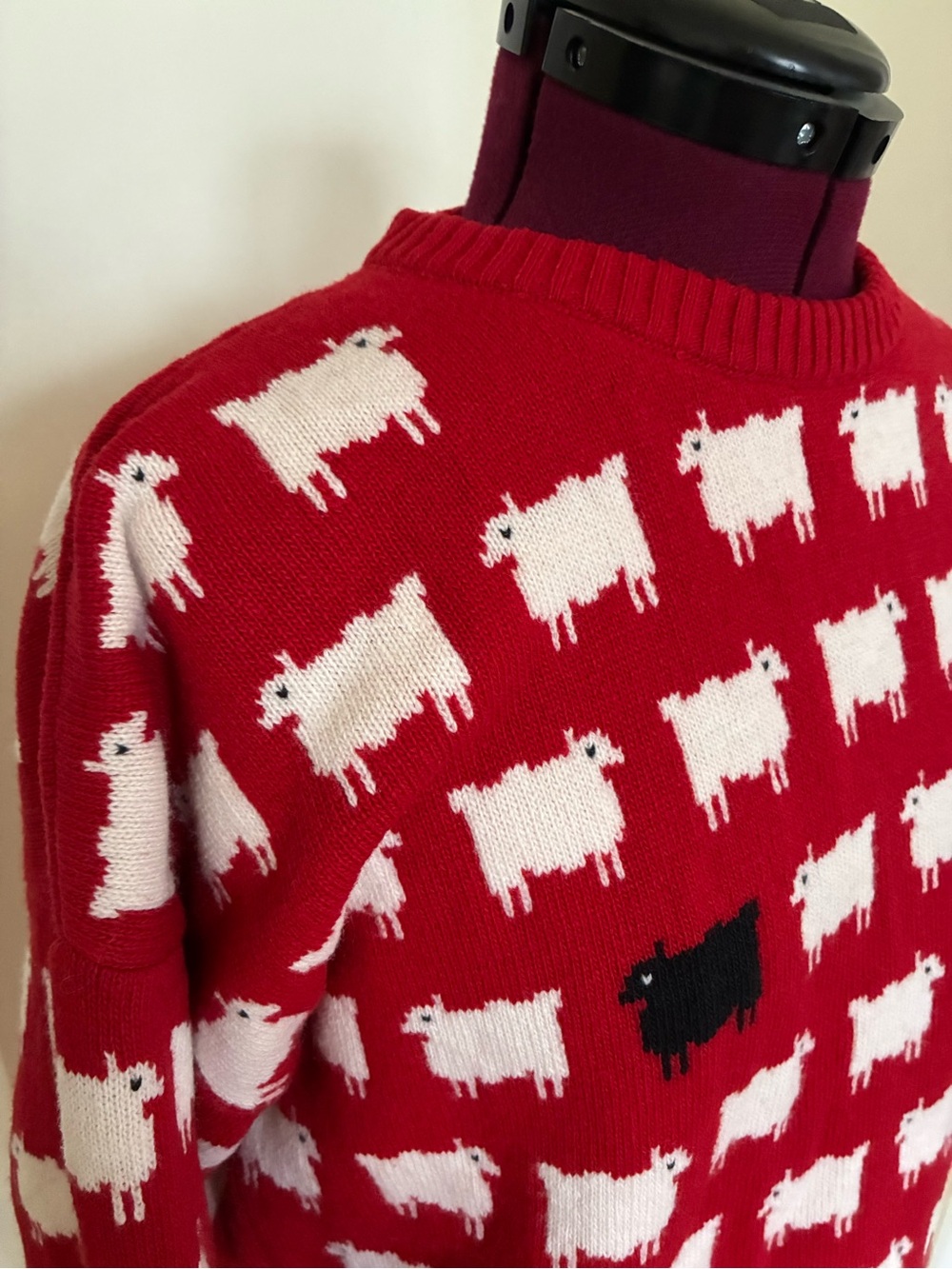 Warm & Wonderful Rowing Blazers Red Diana Edition Sheep Sweater Wool M - Picture 3 of 7